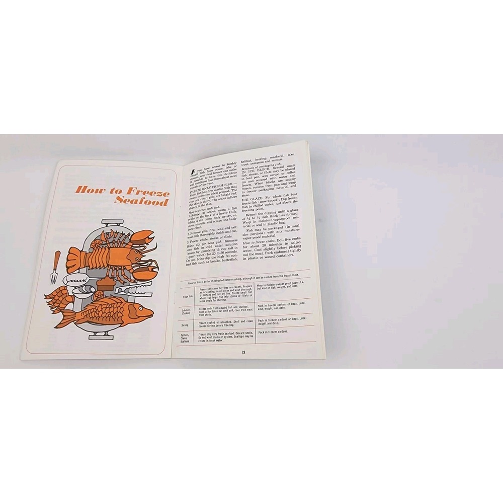 VINTAGE Facts‎ About Food Freezing Electric Energy Association Charts Vegetables - Picture 11 of 13
